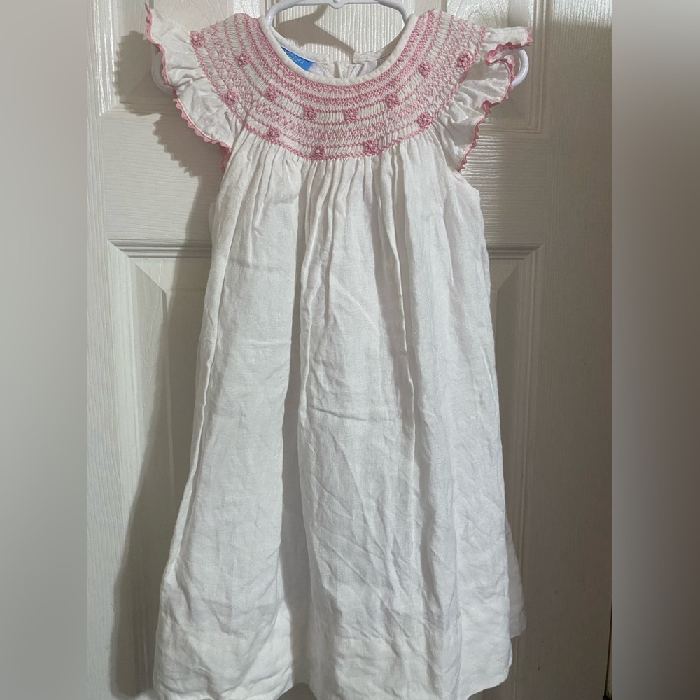 White and Pink Kids Dress